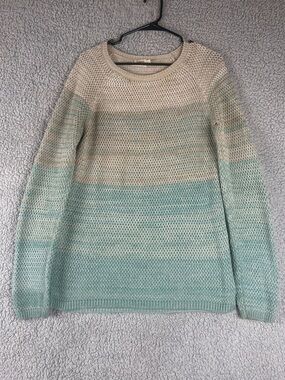 FAHERTY Raglan Long Sleeve Crewneck Relaxed Sweater Size S